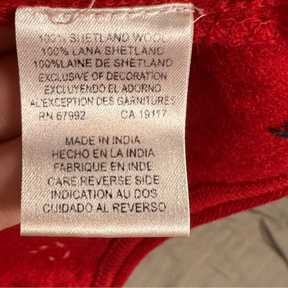 Sigrid Olsen Sport jacket, size 3X, 100% Shetland wool, red - Picture 6 of 10